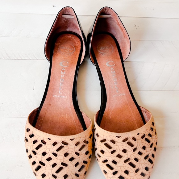 Jeffrey Campbell Ibiza Last D’orsay Boho Cutout Leather Flats Size 9 - Picture 8 of 14